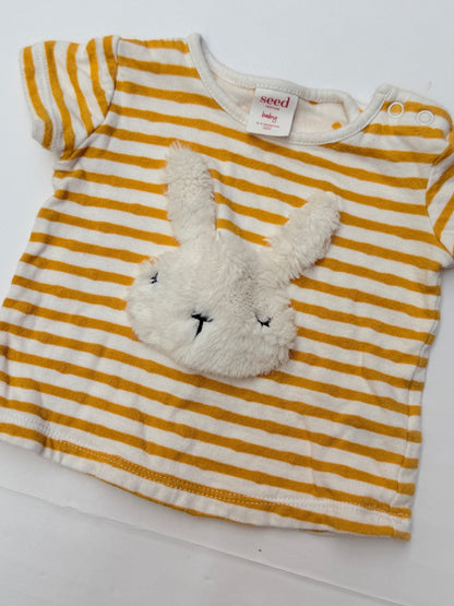 Seed Heritage Striped Bunny T-Shirt 0-3M