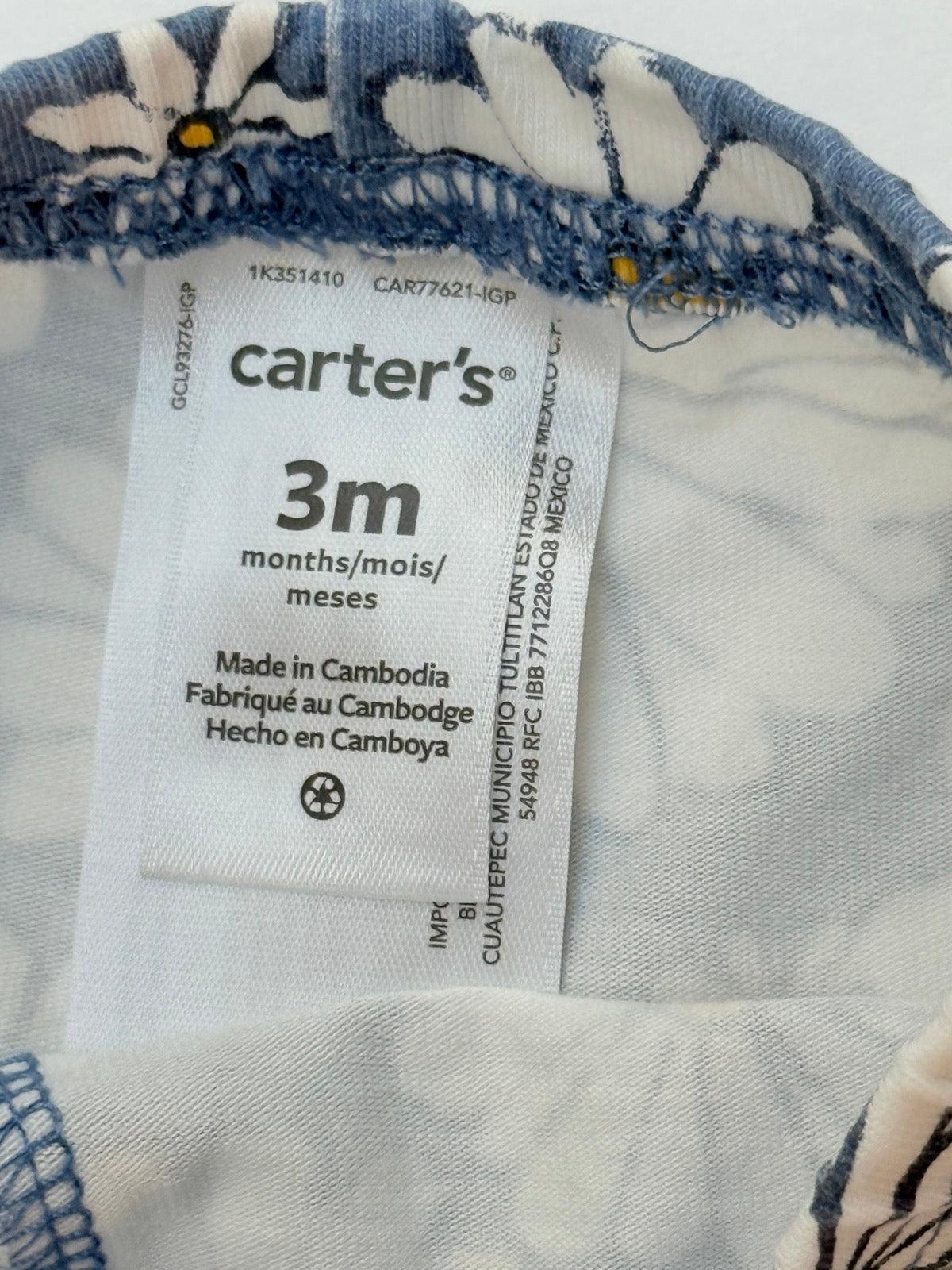 Carter's Daisy Floral Leggings 3M
