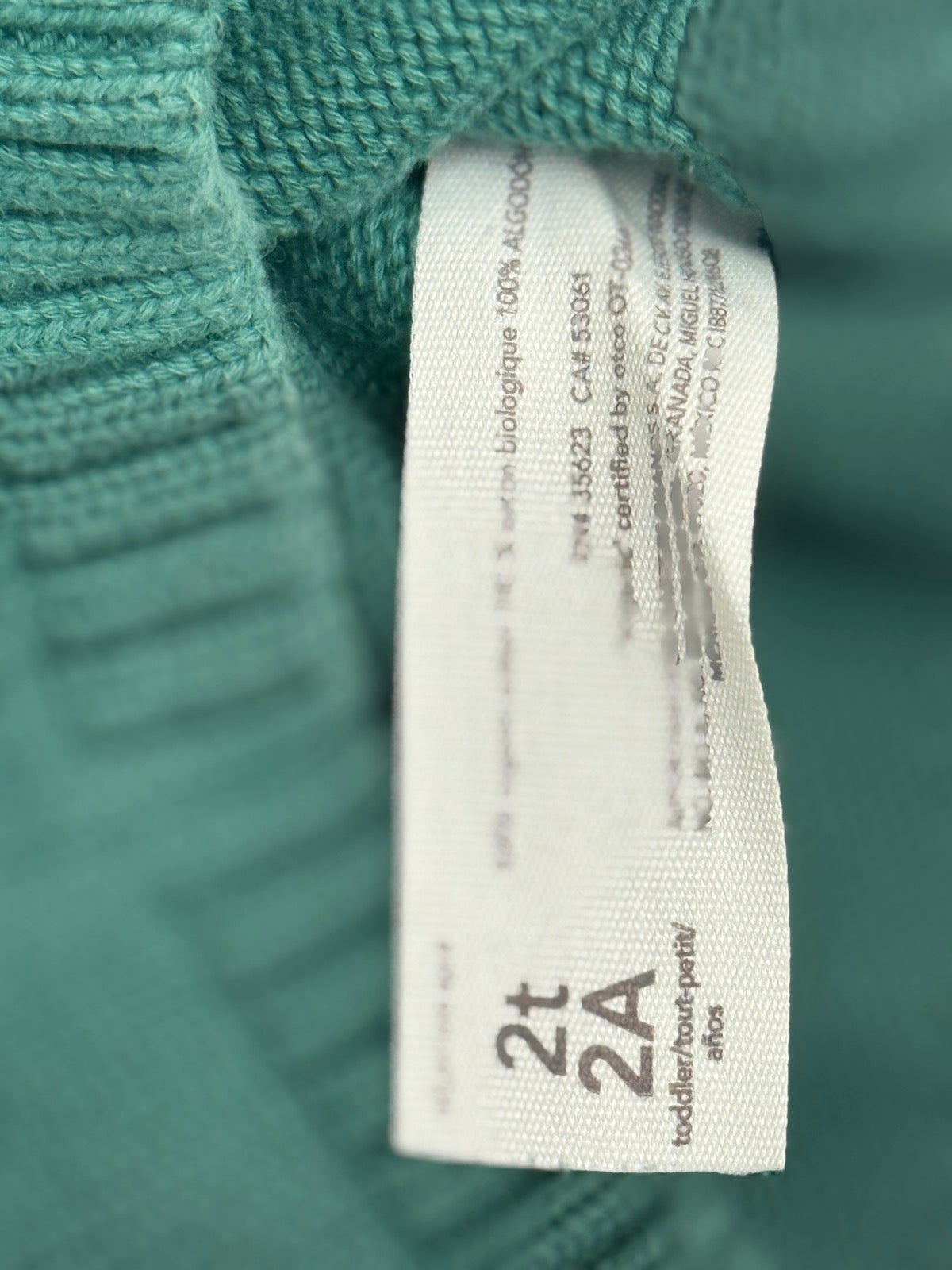 Little Planet Green Cable Knit Sweater 2T