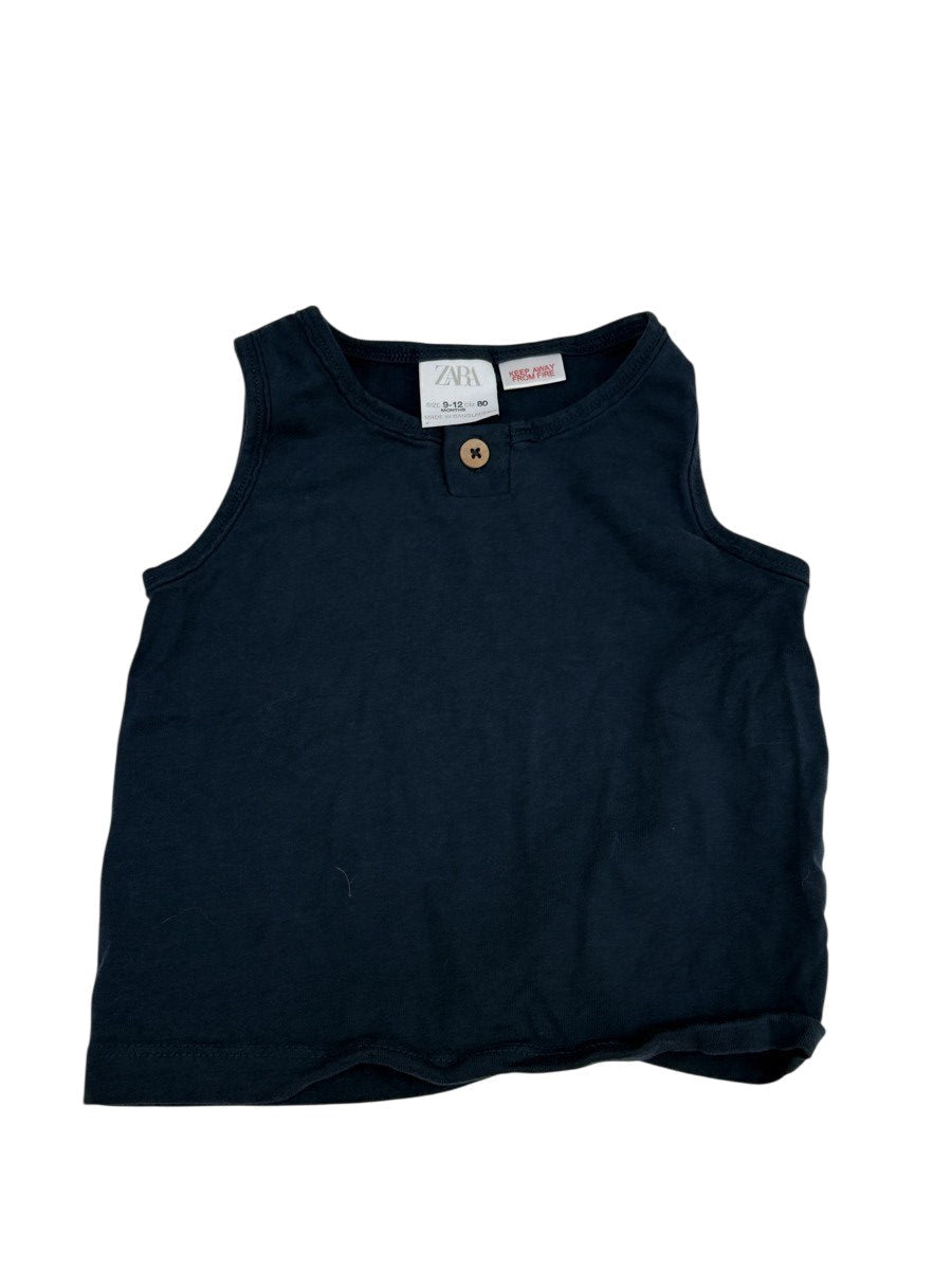 Zara Navy Sleeveless Top 9-12M