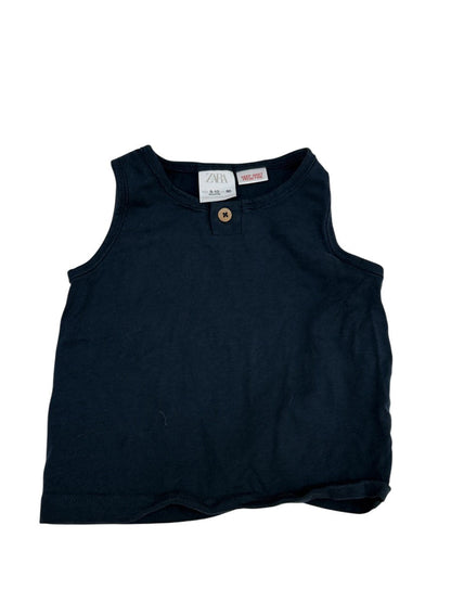 Zara Navy Sleeveless Top 9-12M