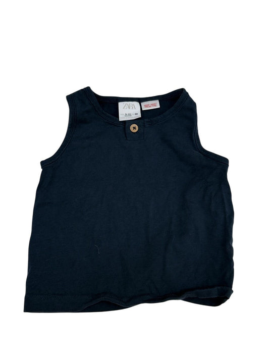 Zara Navy Sleeveless Top 9-12M