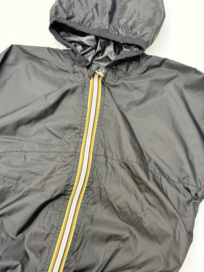 K-Way Black Hooded Windbreaker Jacket 4/5Y