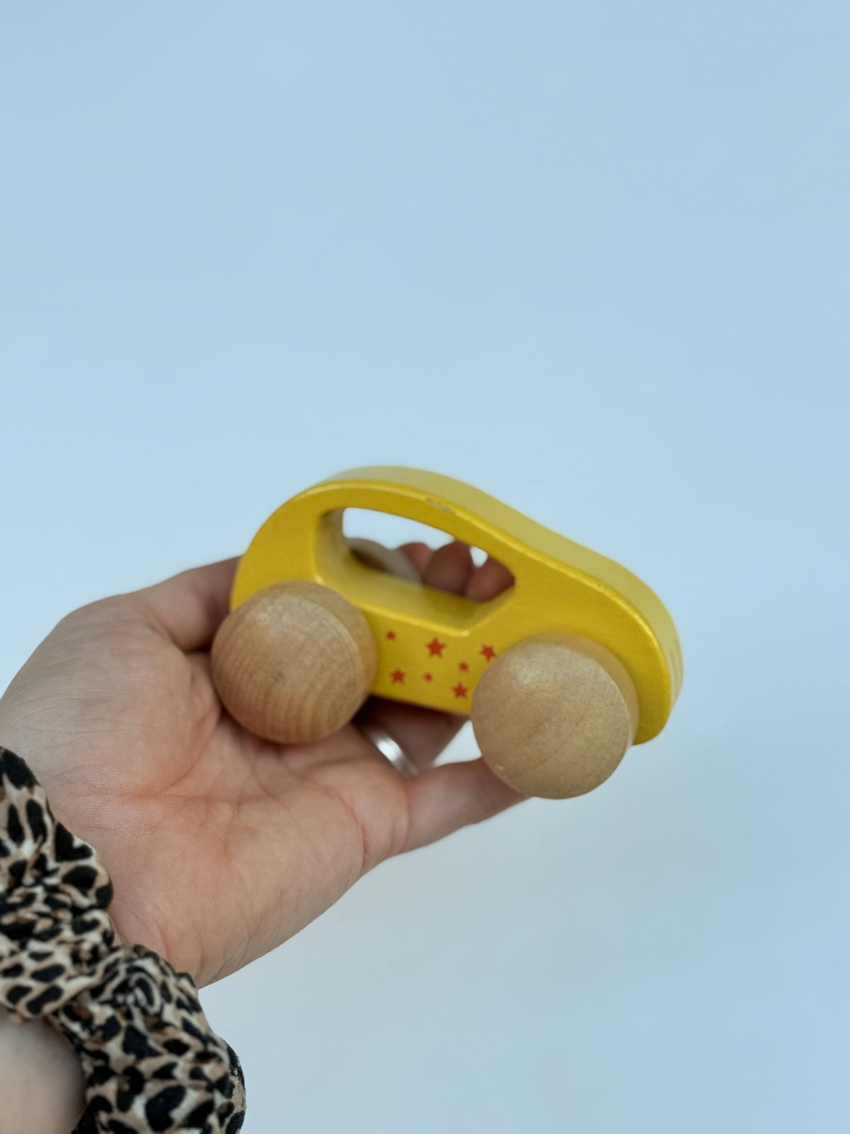 Hape Little Auto Yellow Wooden Toy Car