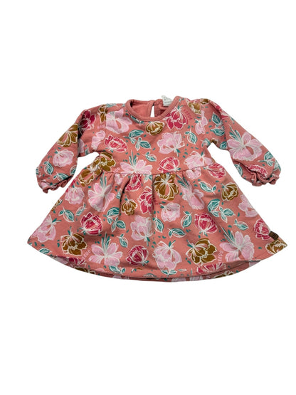 Pink Floral Long Sleeve Dress