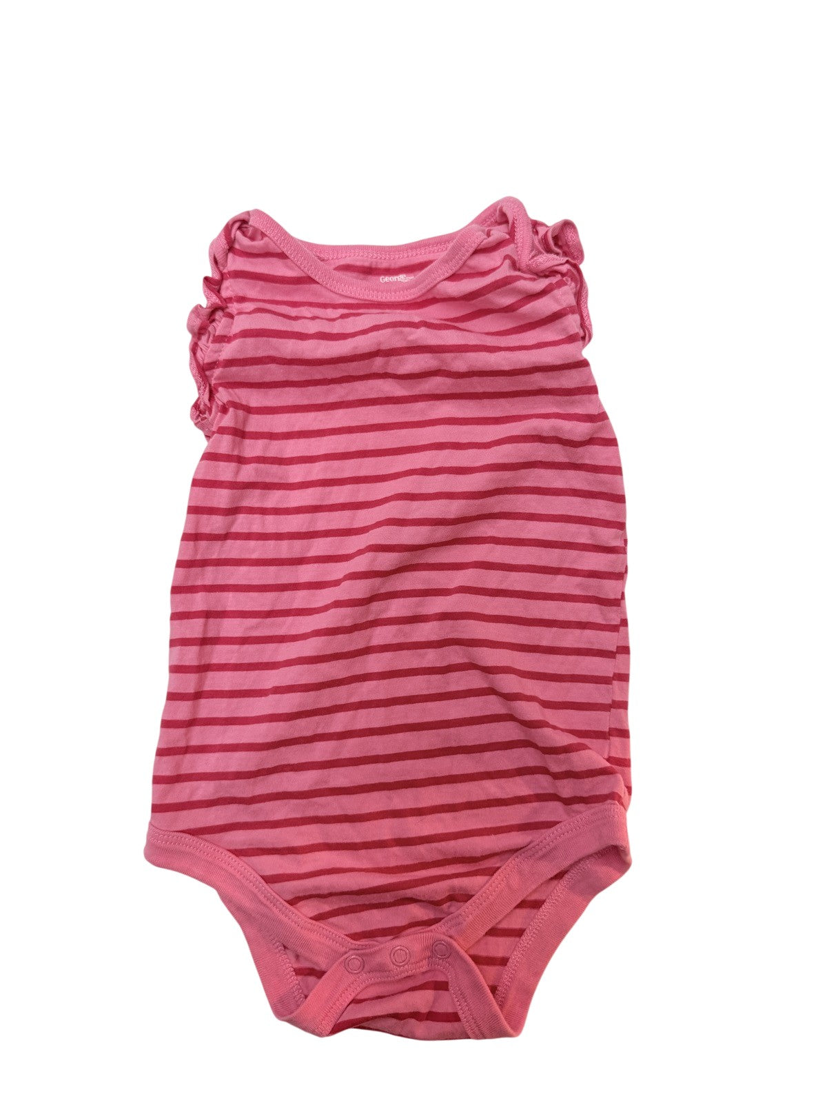 George Baby Pink Striped Bodysuit 18-24M