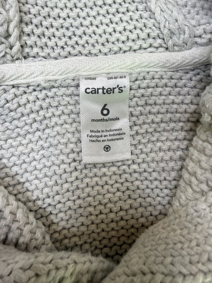 Carter's Gray Bunny Hooded Knit Cardigan 6m