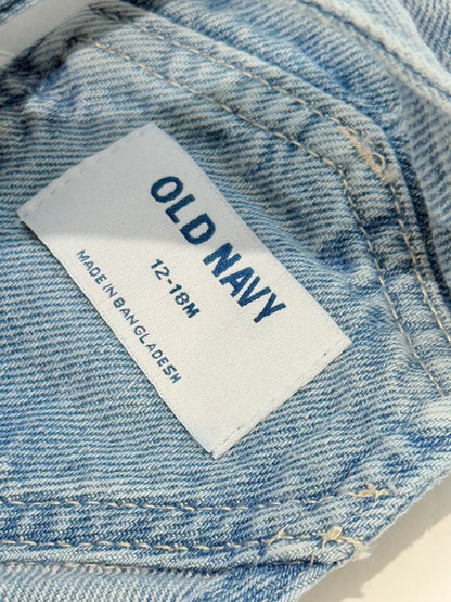Old Navy Denim Overall Romper 12-18M
