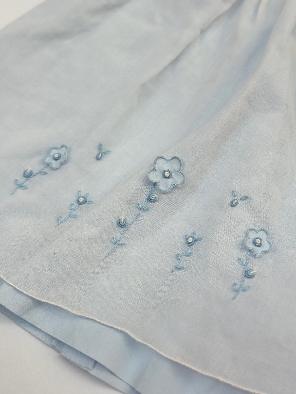 Vintage Carriage Boutiques Blue Embroidered Dress 18M