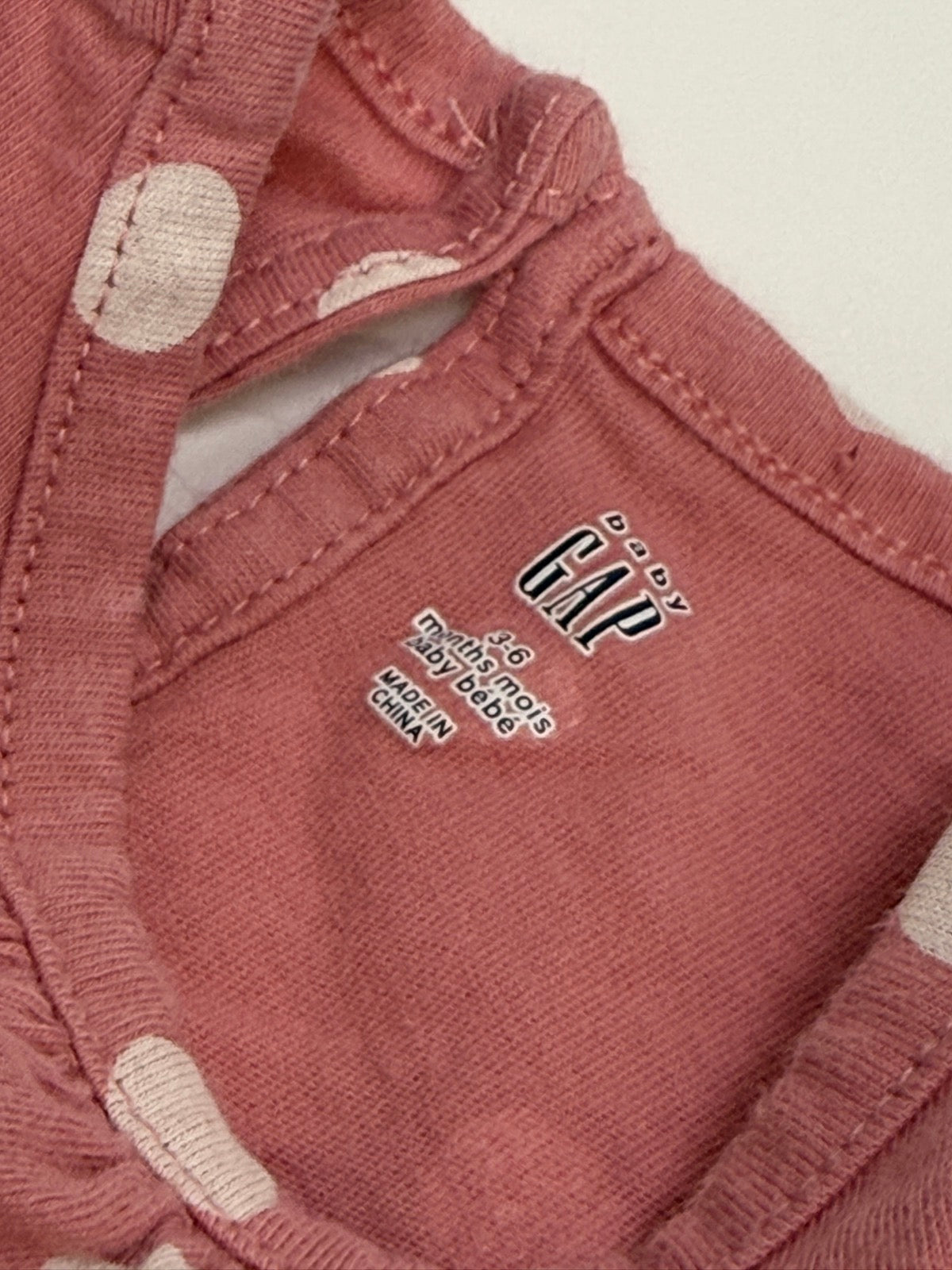 Baby Gap Pink Polka Dot Romper 3-6M