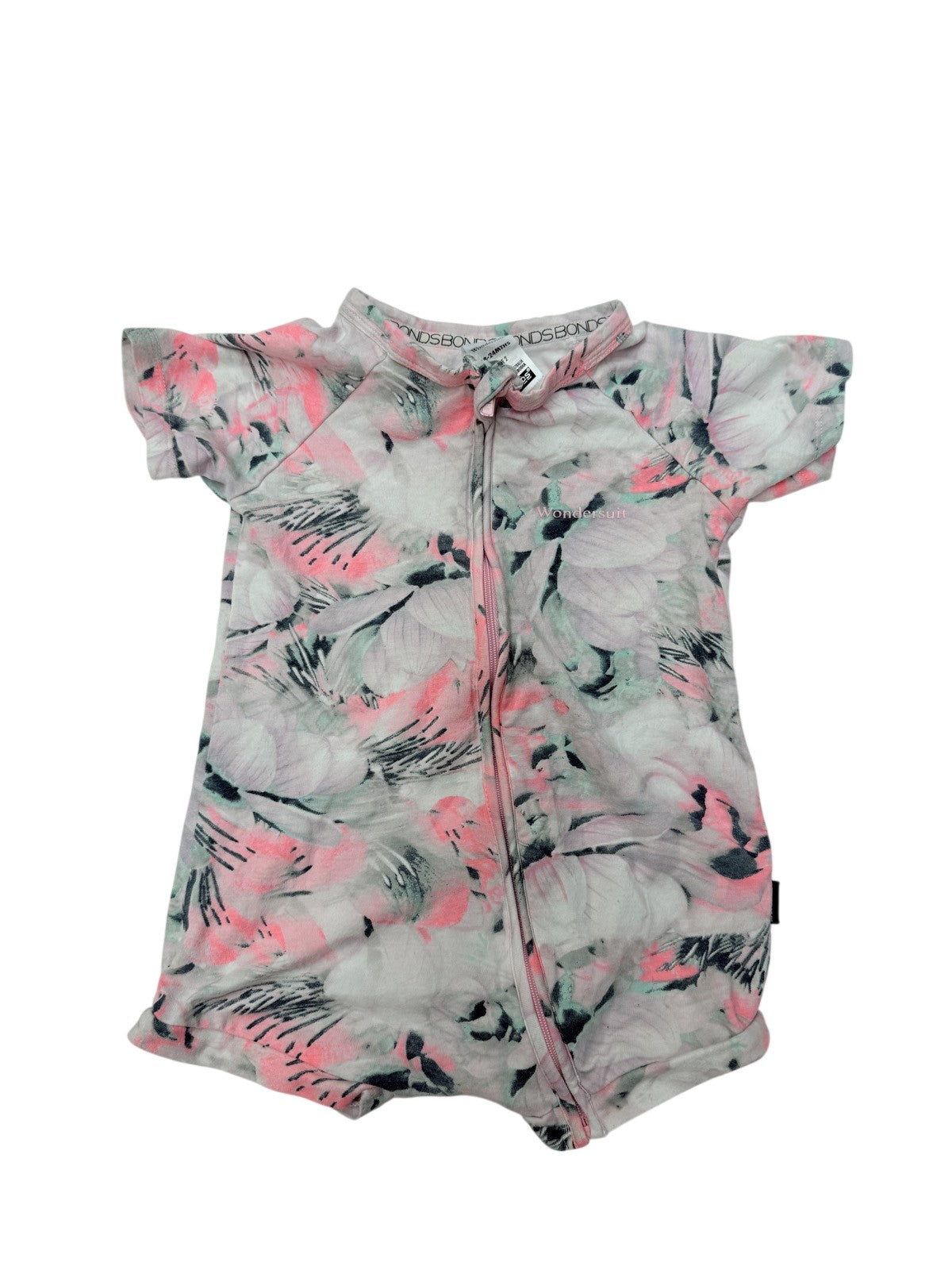 Bonds Wondersuit Floral Zip Romper Size 2