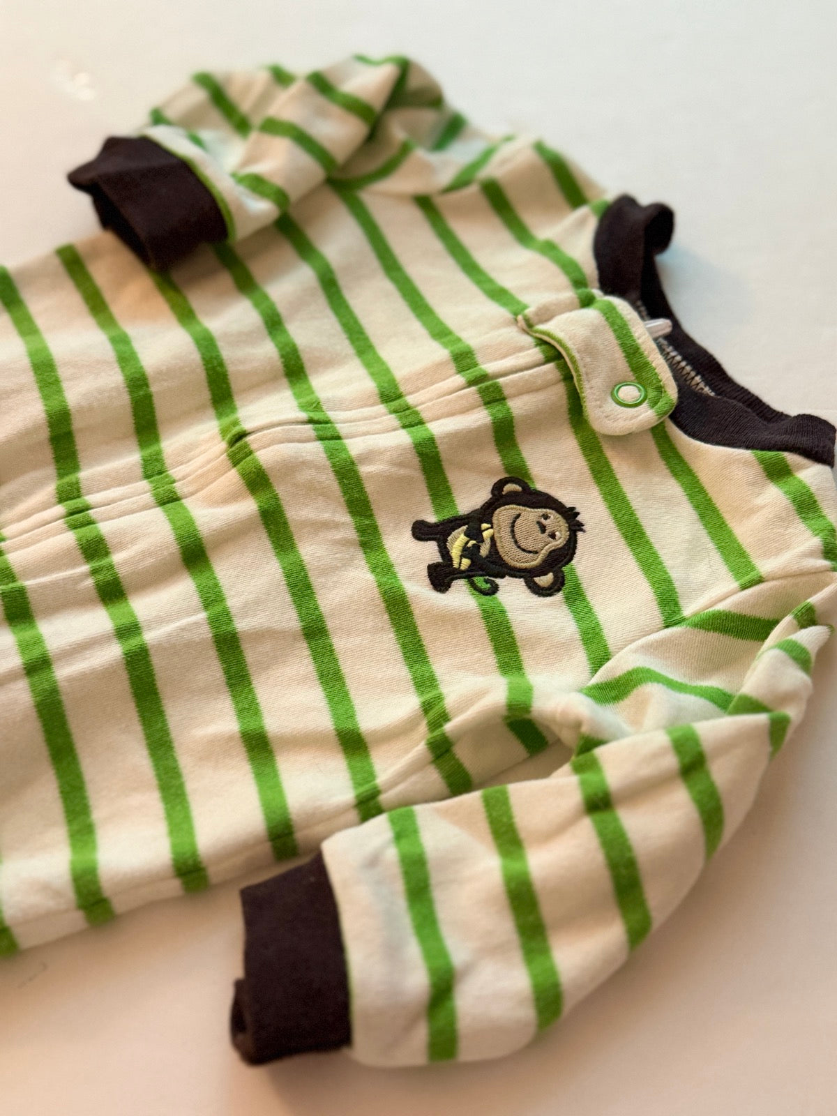 Carter's Monkey Striped Footed Sleeper 3M