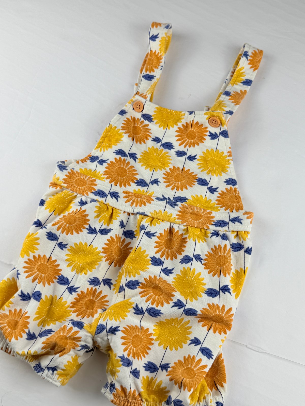 Pekkle Sunflower Print Overalls 18M