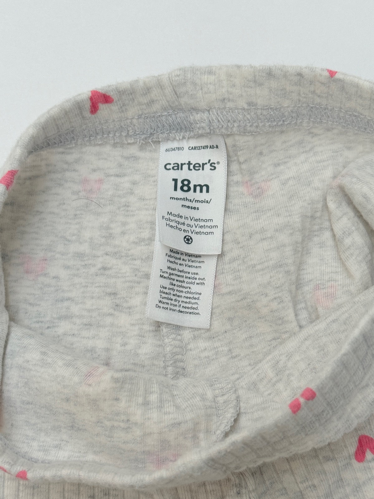 Carter's Heart Print Ribbed Shorts 18M