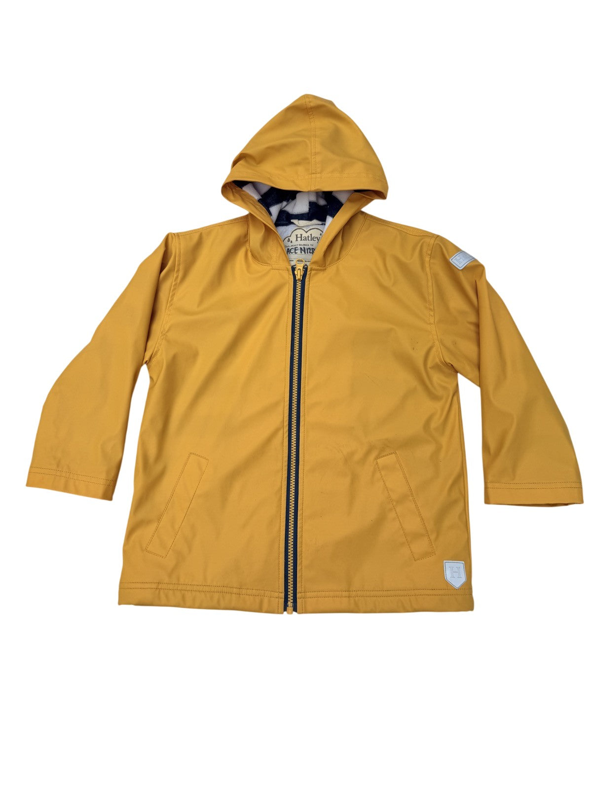 Hatley Yellow Fleece-Lined Rain Jacket Size 5