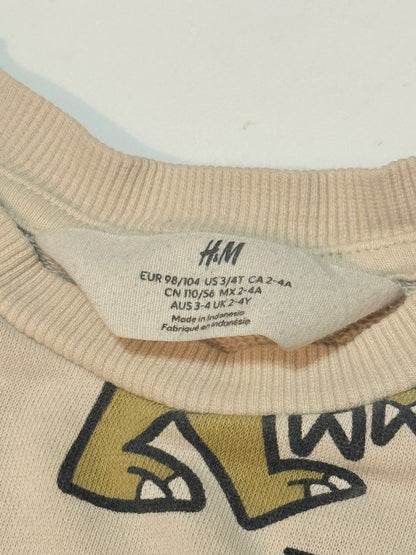 H&M Dinosaur Sweatshirt 2-4Y