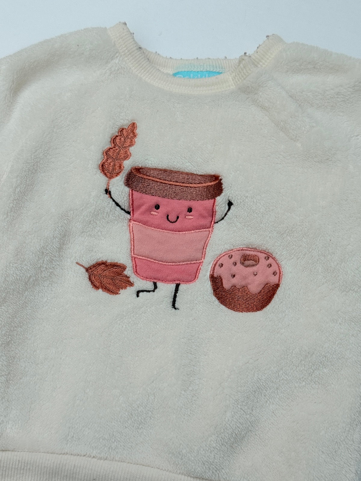 Pekkle Coffee Donut Fleece Sweatshirt 24M