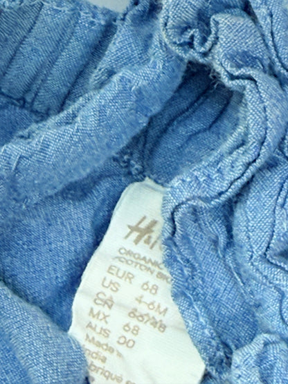 H&M Chambray Ruffle Dress 4-6M