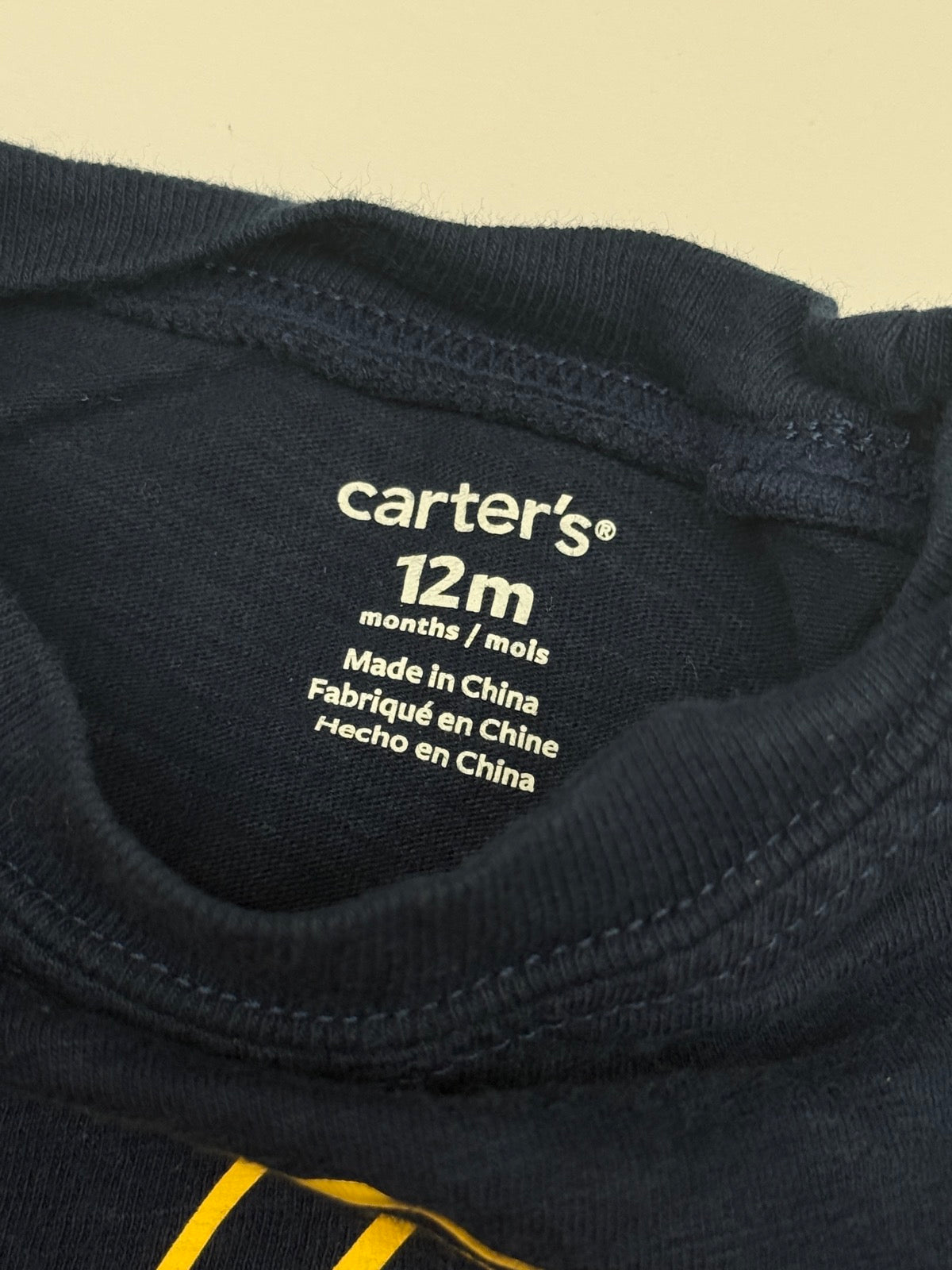 Carter's Excavator Navy T-Shirt 12m