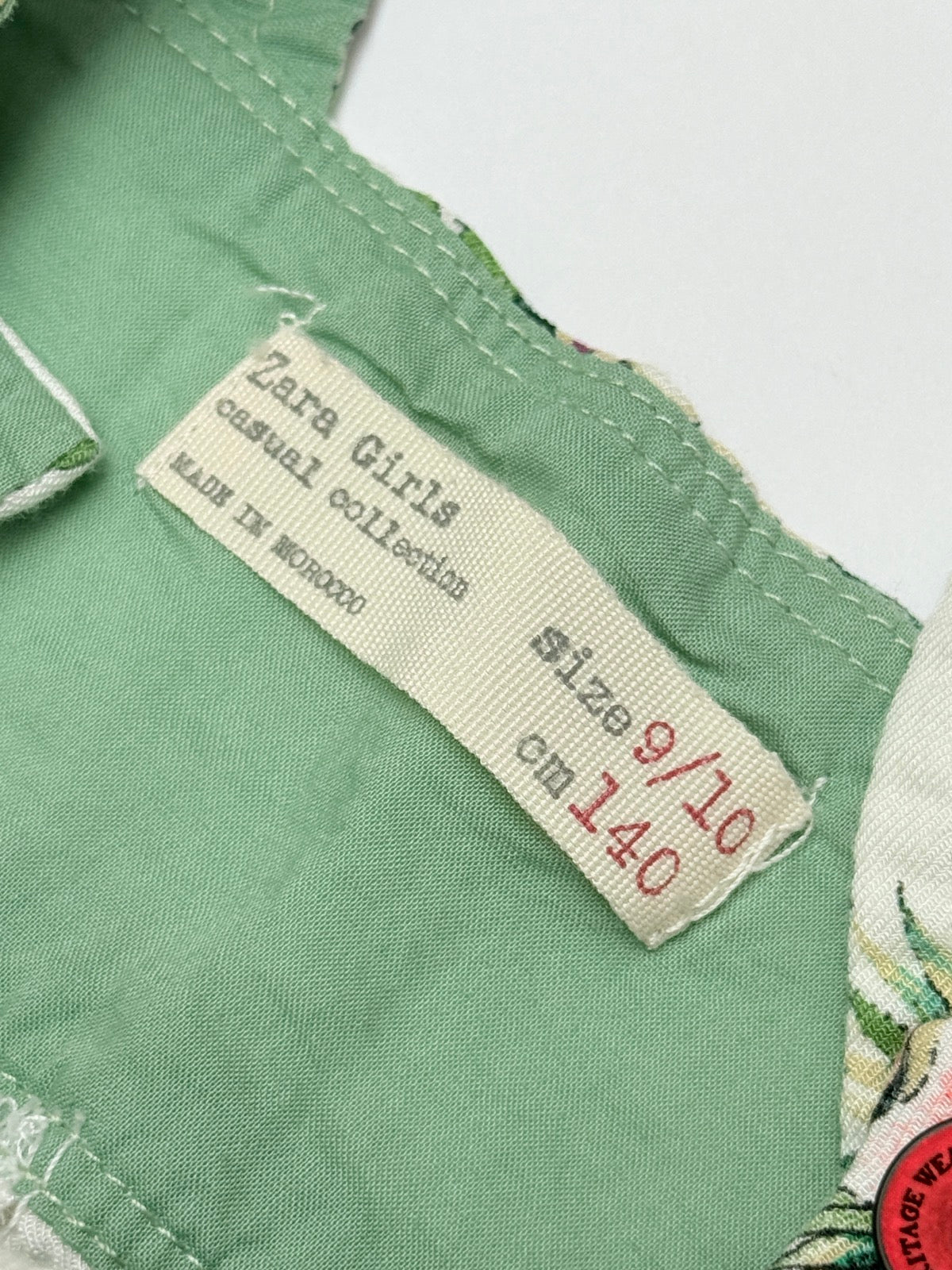 Zara Girls Tropical Print Overall Shorts Size 10