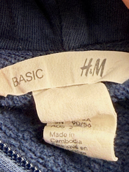 H&M Navy Zip-Up Hoodie Size 2T