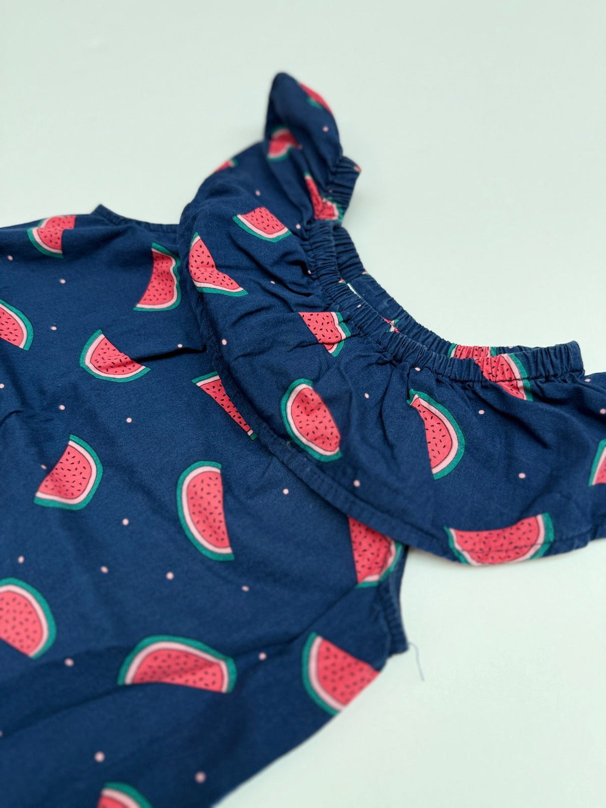 B Collection Watermelon Print Ruffle Dress 4Y