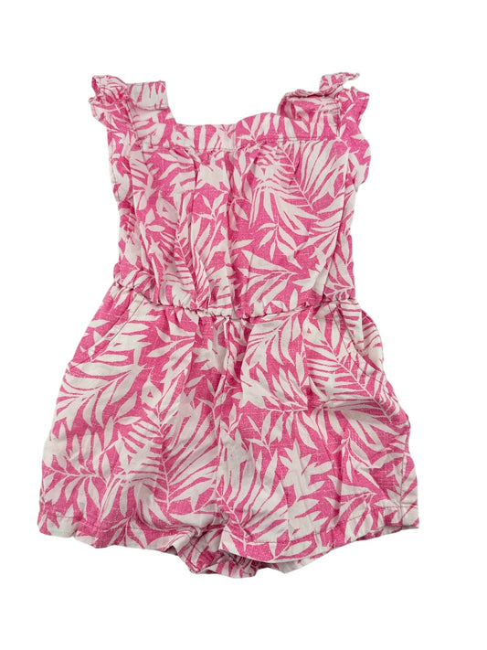baby Gap Pink Palm Print Romper 18-24M