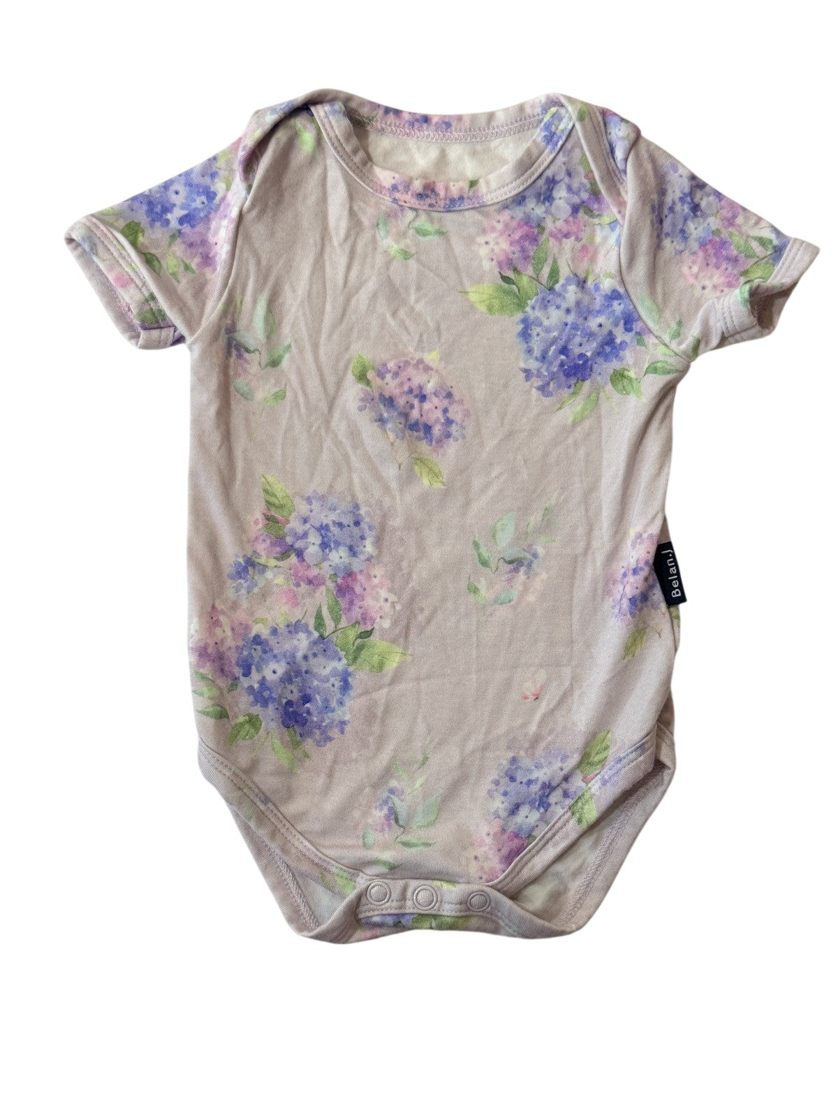 Belan.J Hydrangea Floral Bodysuit 0-3M