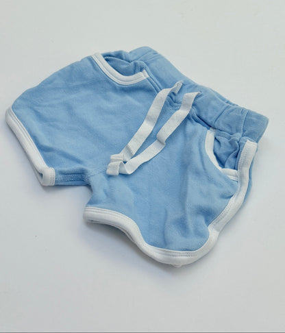 Sapling Organic Blue Shorts 12-18m