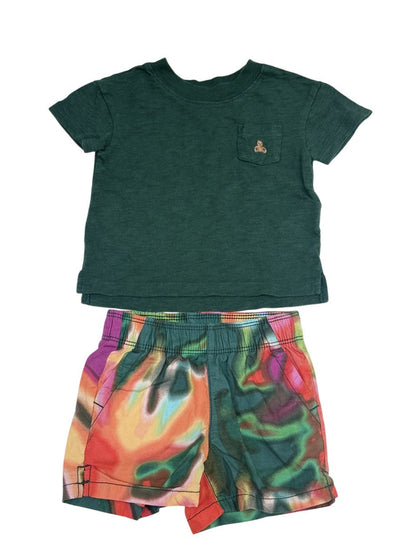 Baby Gap Green Tee & Shorts Set 6-12M