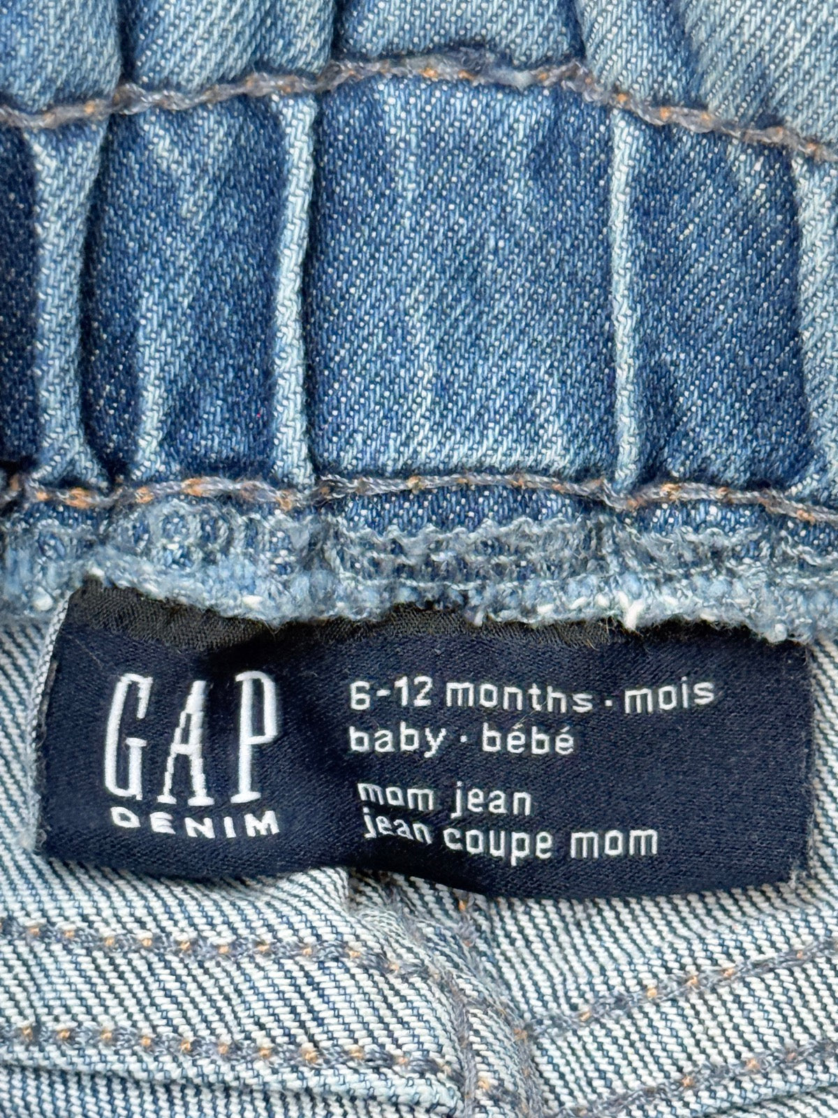 Gap Denim Daisy Embroidered Mom Jean 6-12M
