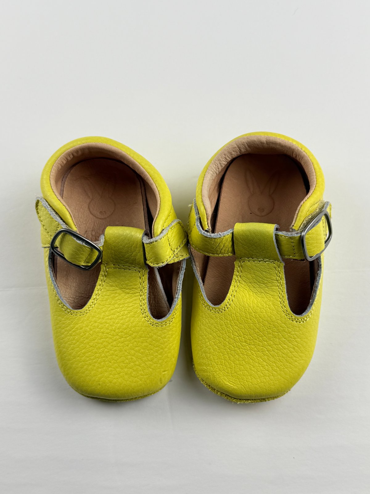 Yellow Leather T-Strap Baby Shoes 18-24M