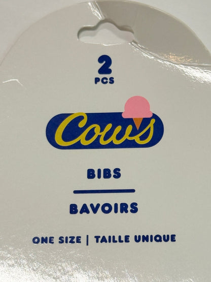 NWT - Cows 2-Piece Cow Print Bibs Set