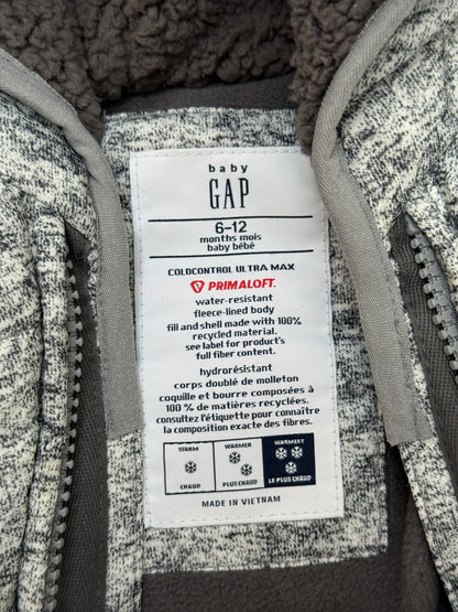 Baby Gap Gray Bear Hood Snowsuit 6-12M