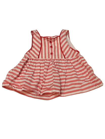 Gymboree Red White Stripe Dress 3-6m