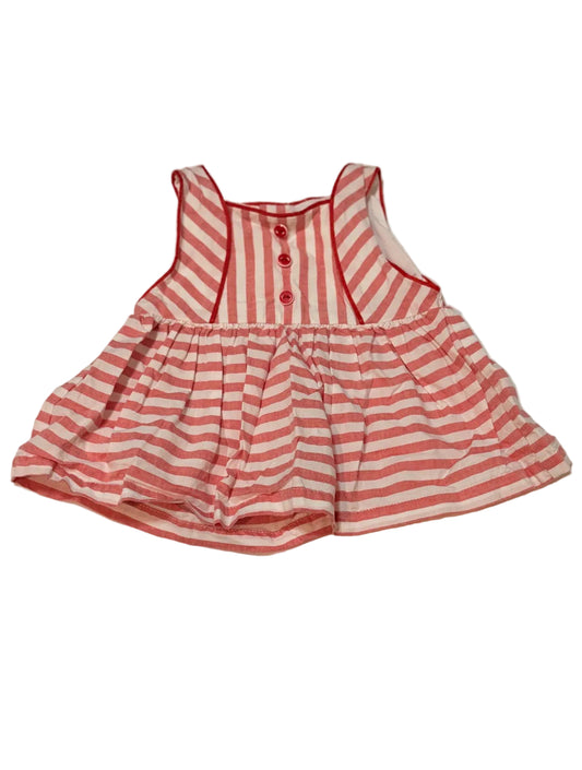 Gymboree Red White Stripe Dress 3-6m
