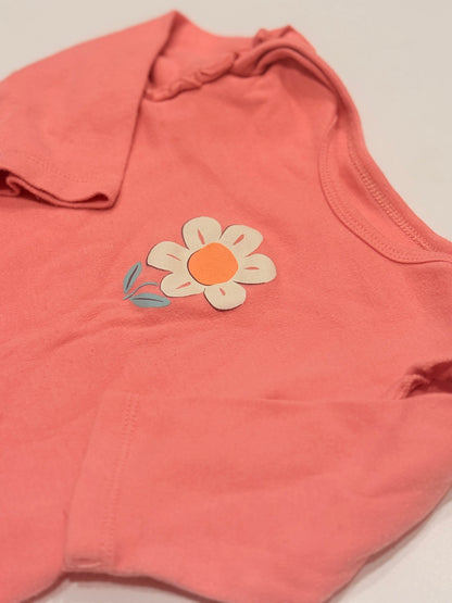 Pekkle Coral Flower Bodysuit 6M