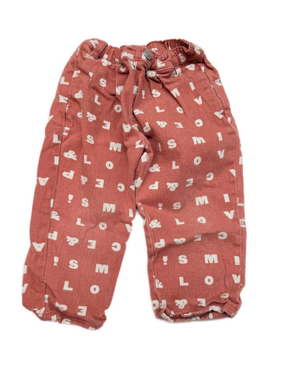 Breeze Letter Print Pants Size 100 - 3/4Y