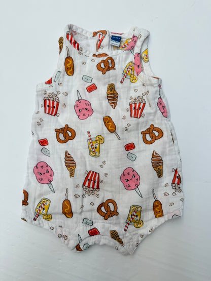 Old Navy Carnival Food Print Romper 18-24M