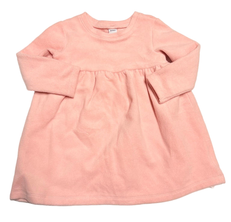 Old Navy Fleece Pink Dress 18-24