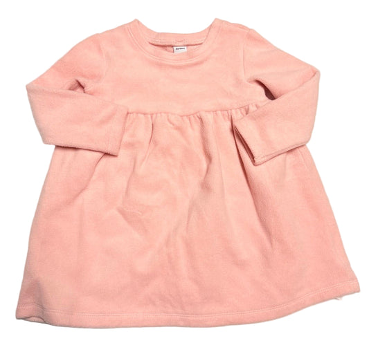 Old Navy Fleece Pink Dress 18-24