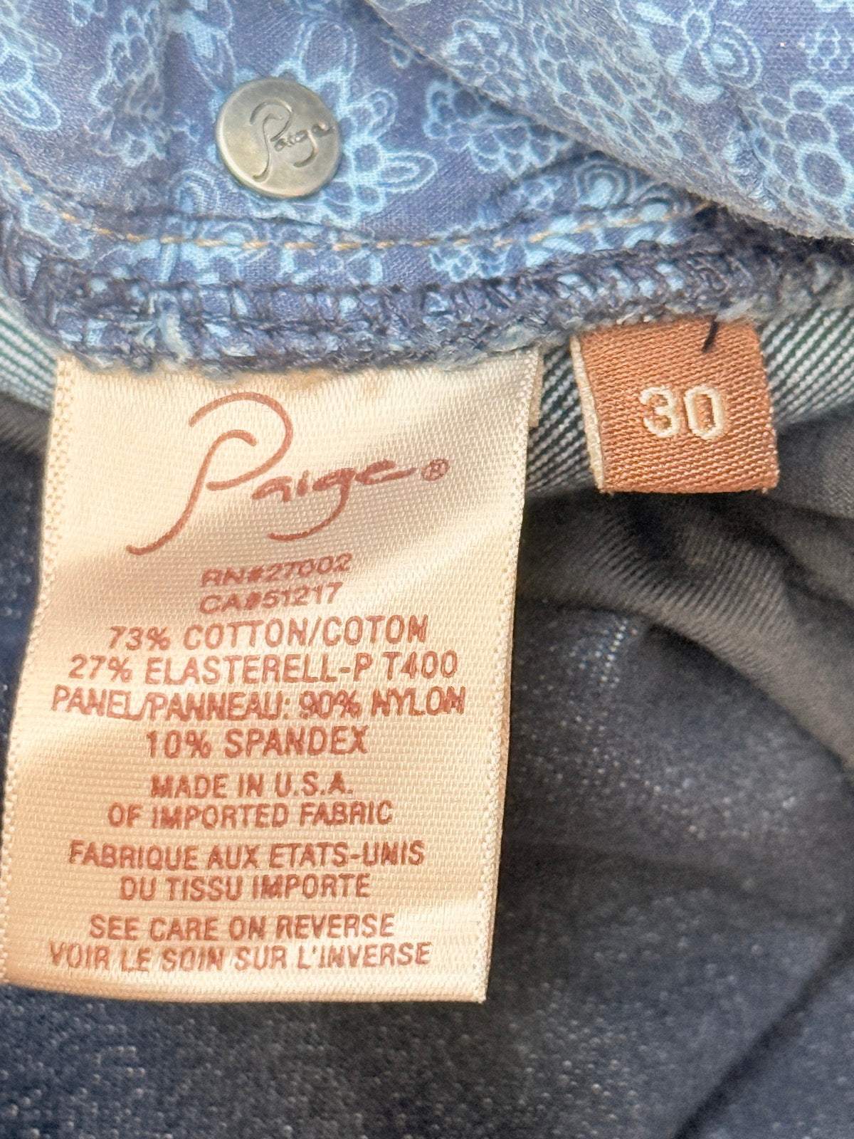Paige Maternity Skinny Jeans Size 30