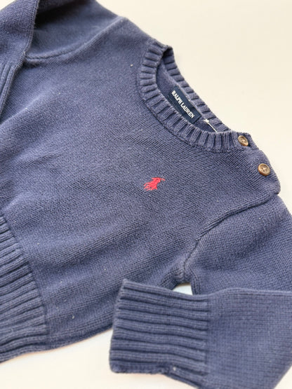 Ralph Lauren Navy Knit Sweater 3-12m