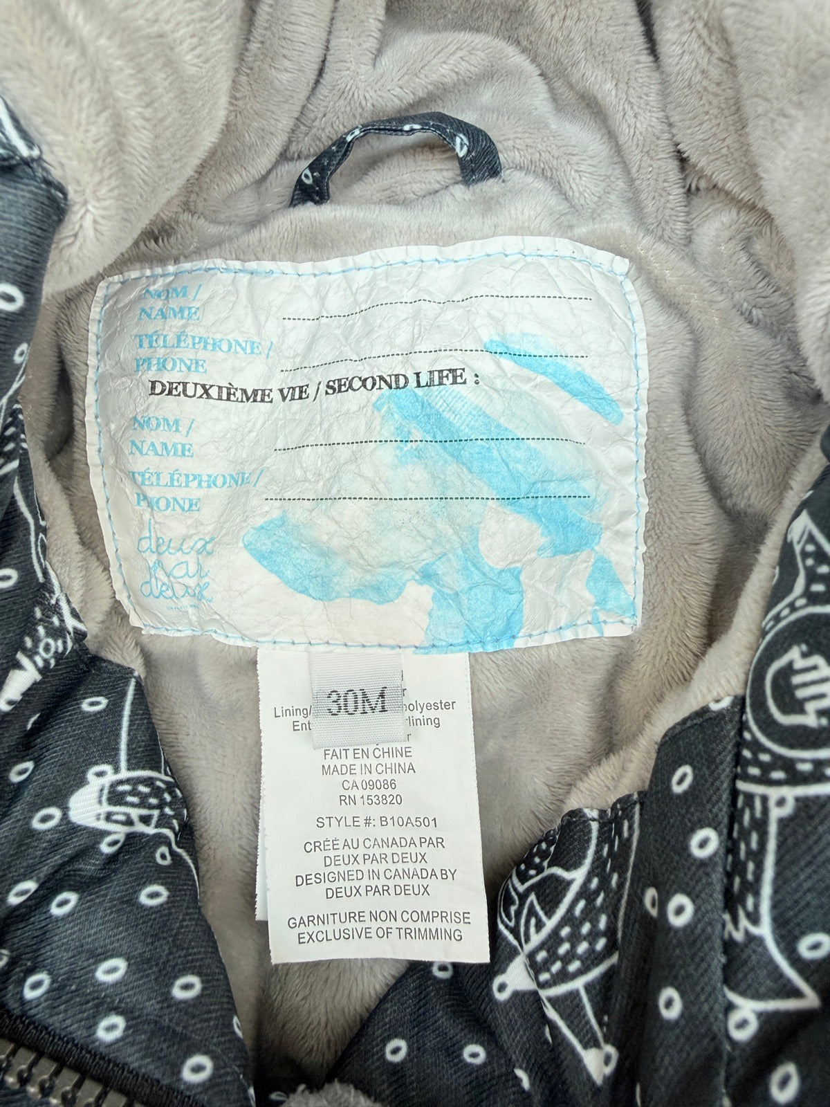 Deux par Deux Fox Snow Jacket Pants Mittens Set 2T