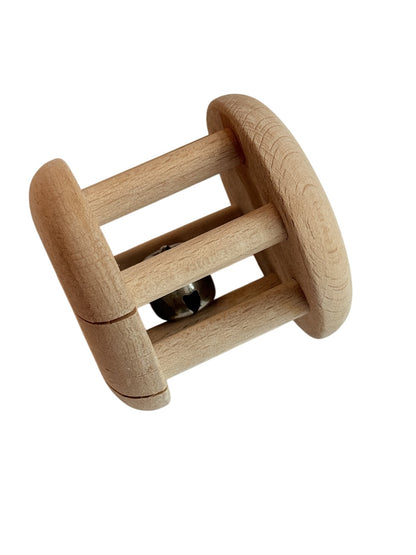 Wooden Bell Rattle Baby Toy
