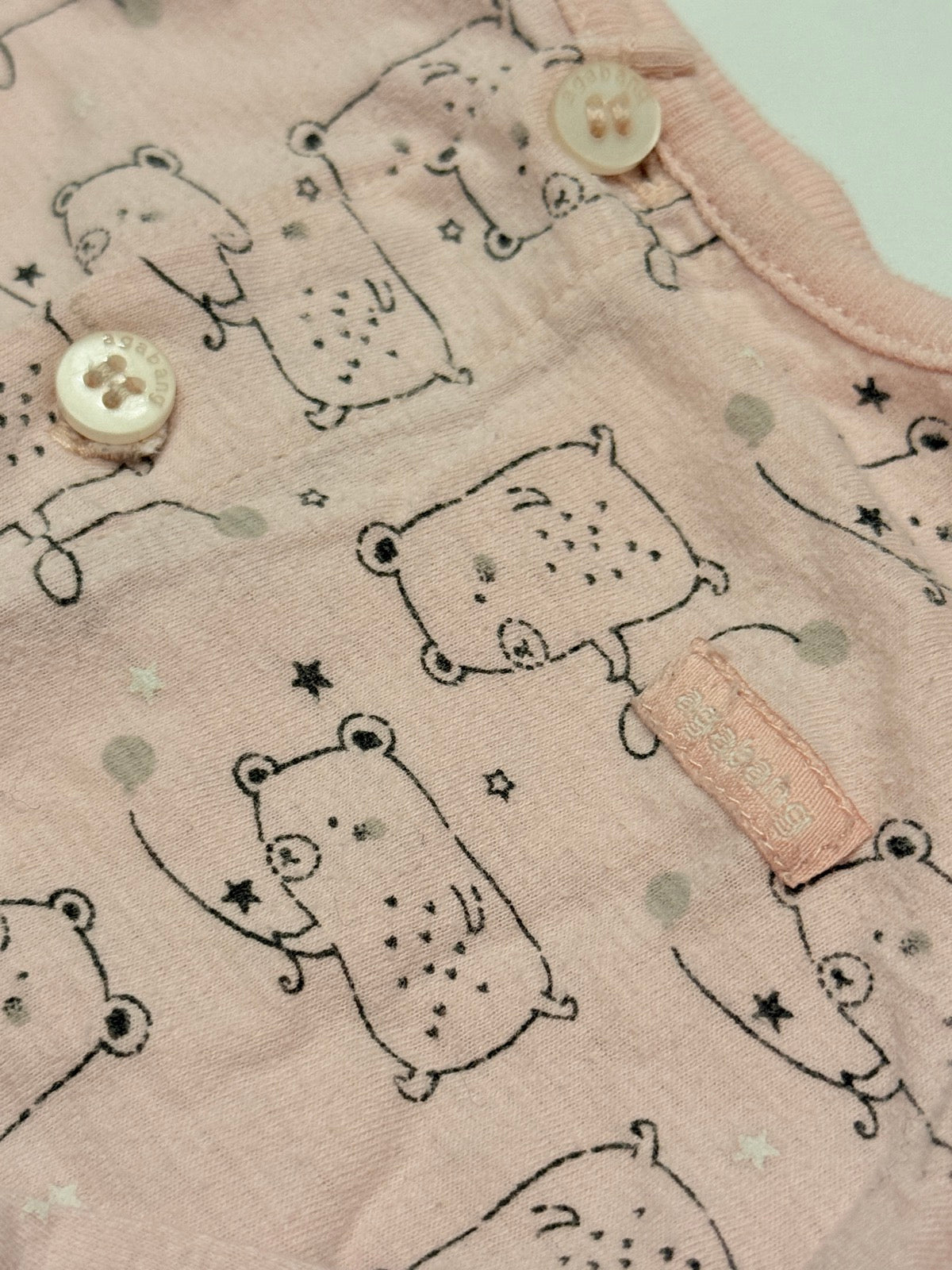 Agabang Bear Print Pajama Set 12-18M