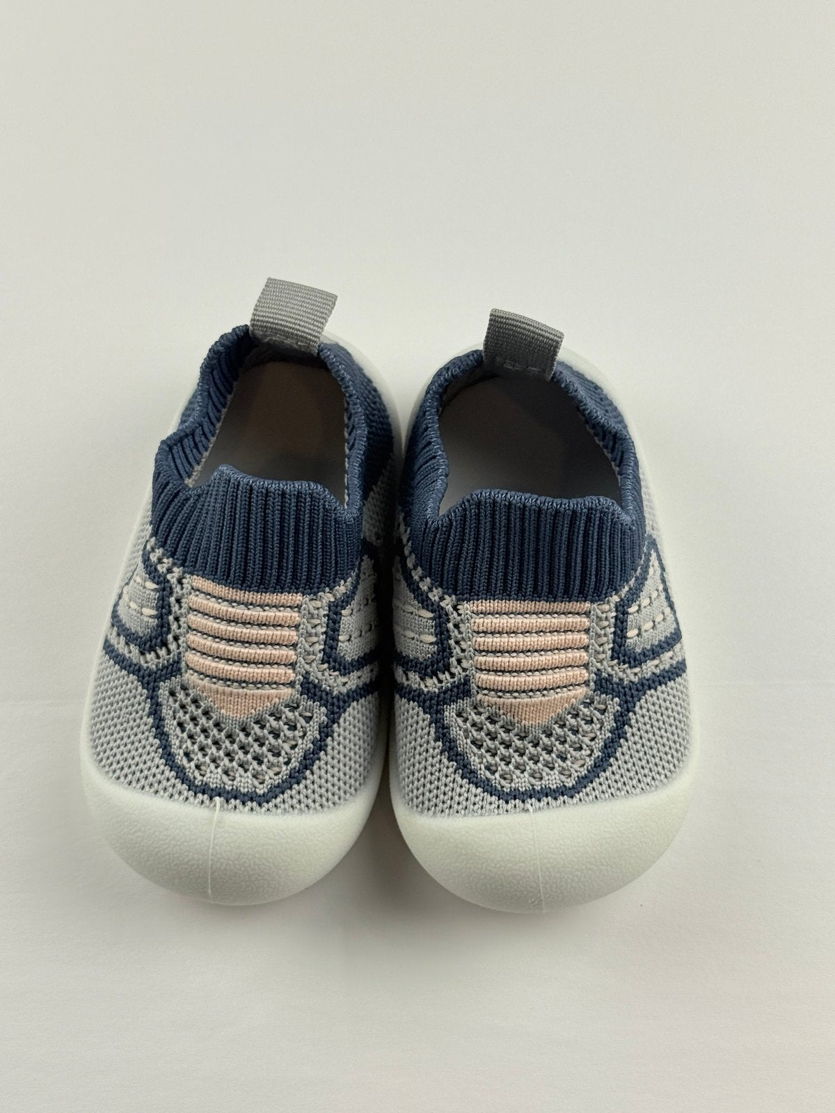 Knit Slip-On Baby Shoes Blue Gray Size 12.5