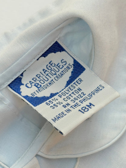 Vintage Carriage Boutiques Blue Embroidered Dress 18M