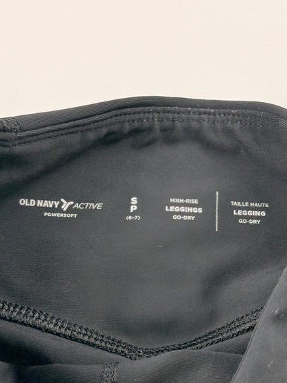 Old Navy Active Powersoft Black Leggings Size 6-7