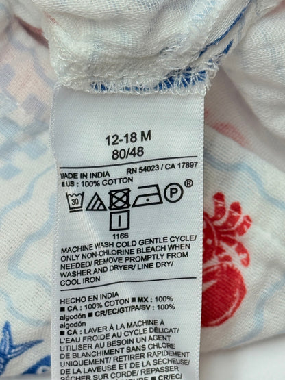 Old Navy Crab Fish Print Shirt 12-18M